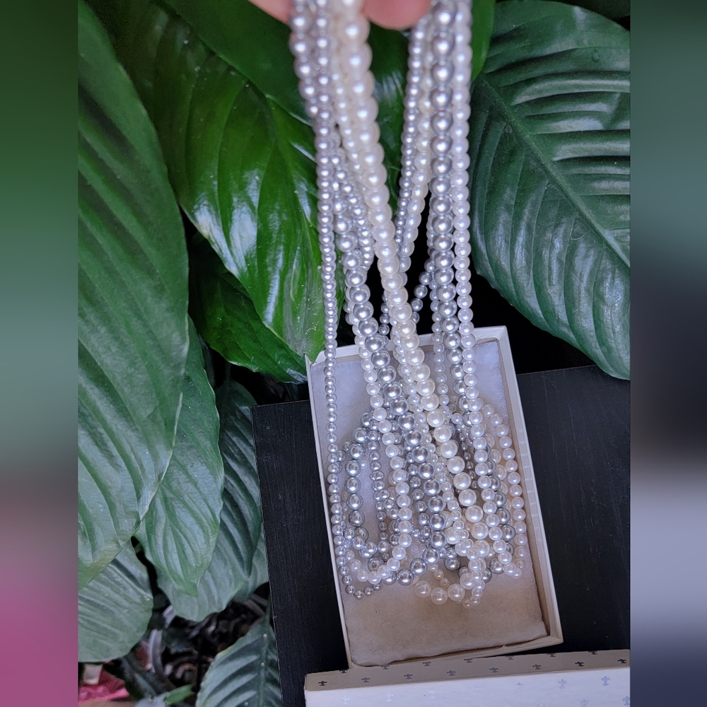 MARVELLA 6 Strain 14 inch Simulated Pearl Necklace 😍 Vintage - Picture 6 of 8